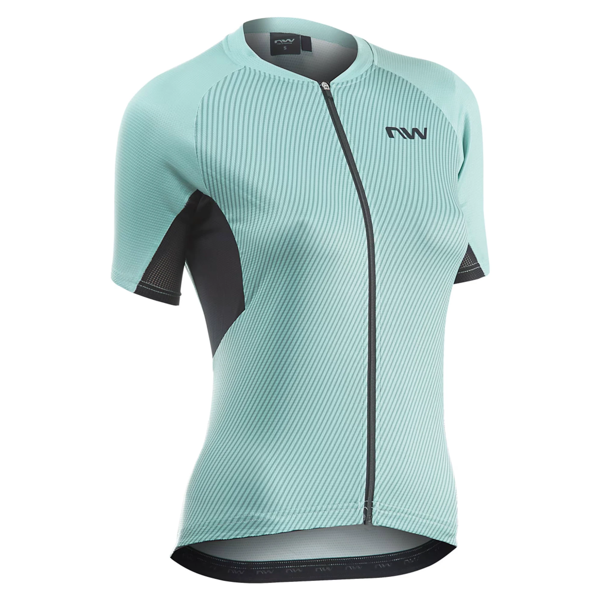 1. Northwave - tricou ciclism cu mânecă scurtă pentru femei Force Evo Women Jersey - albastru deschis surf negru
