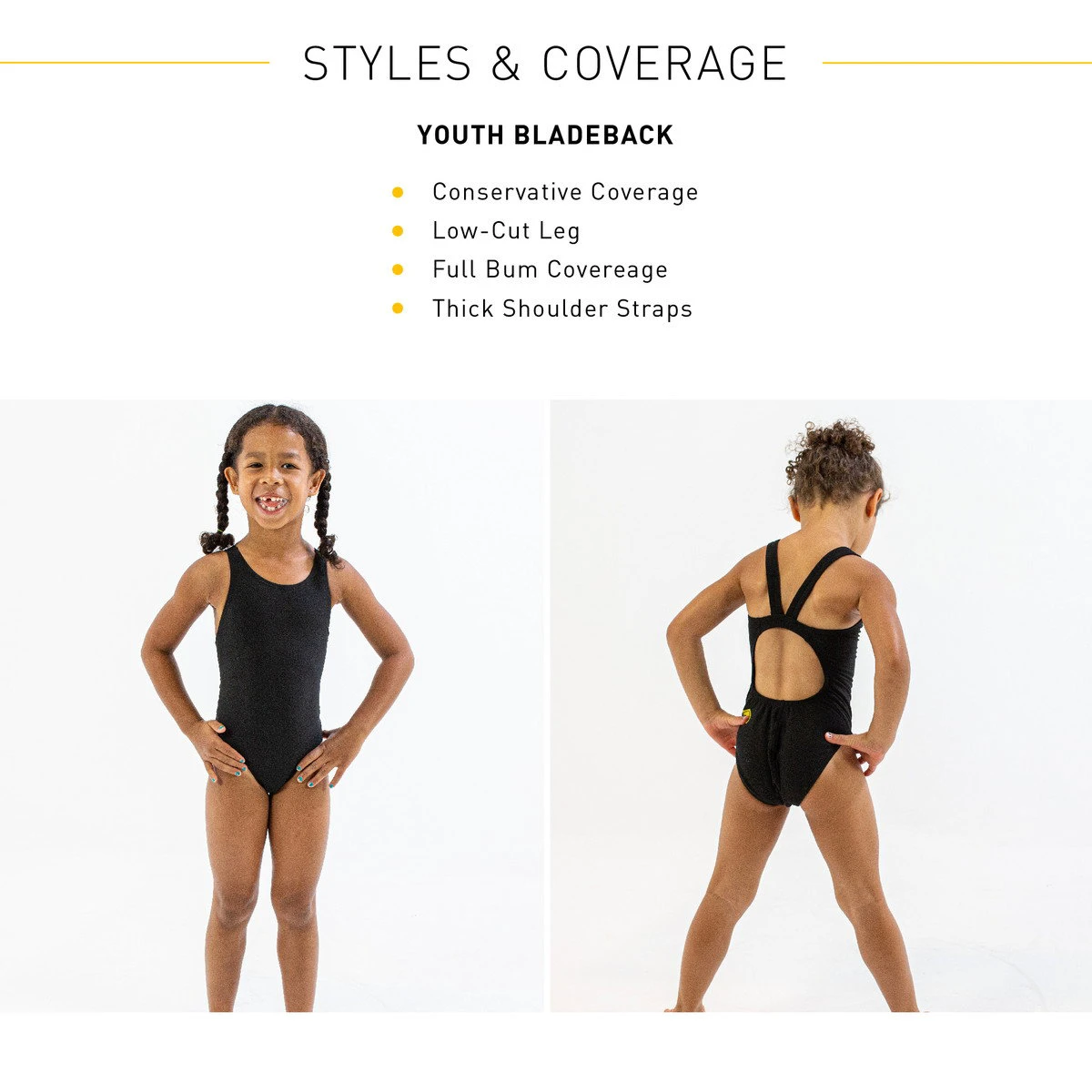 5. Finis - Costum de baie intreg Fete Bladeback - Albastru Maze