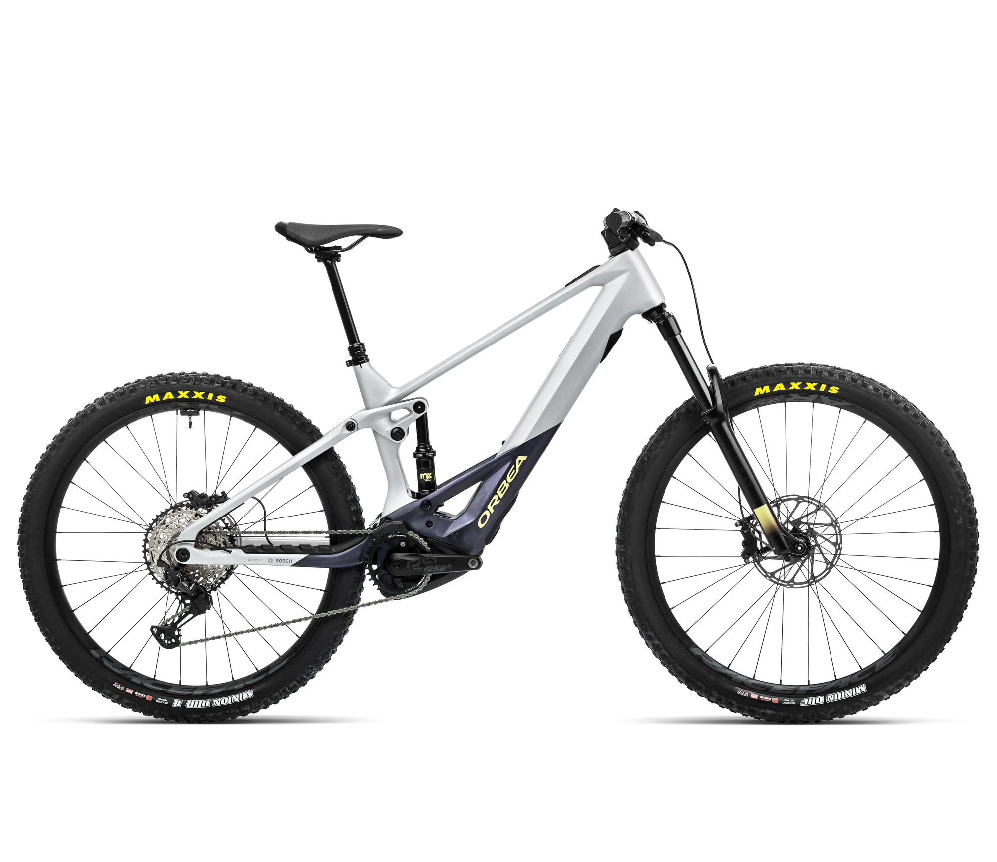 1. Orbea WILD M20 Halo Silver-Tanzanite Carbon View - bicicletă electrică eMTB Enduro