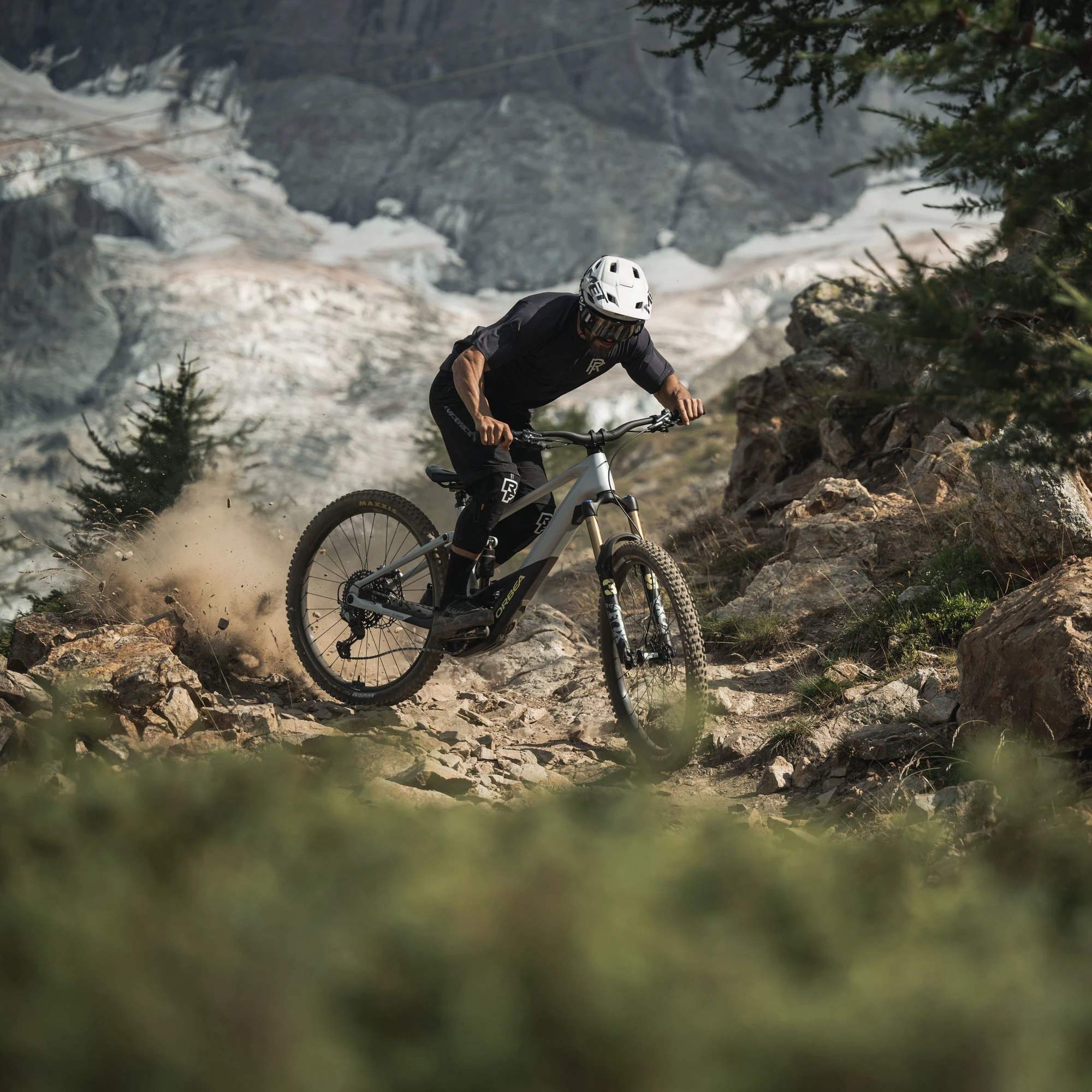 5. Orbea WILD M20 Halo Silver-Tanzanite Carbon View - bicicletă electrică eMTB Enduro