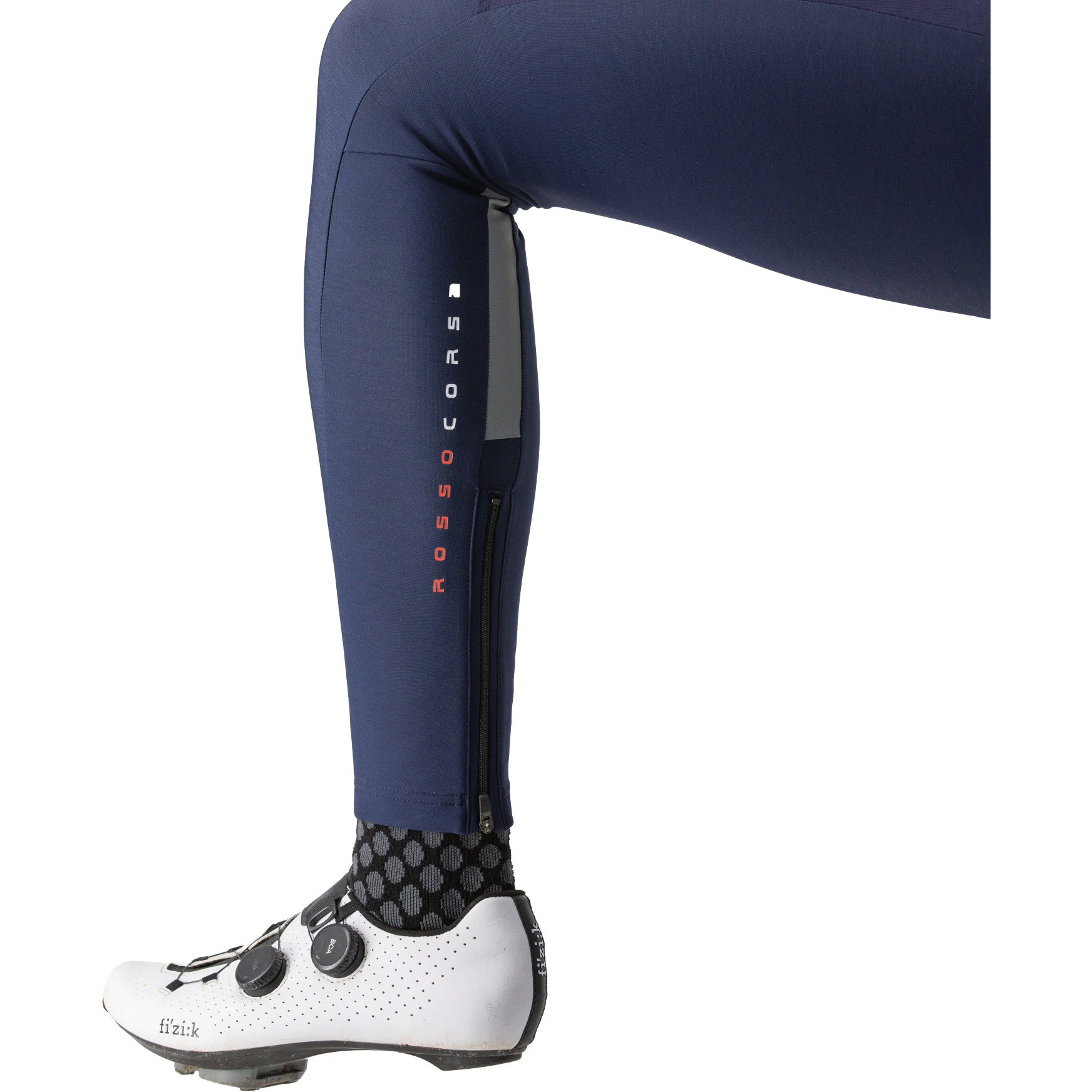 7. Castelli - Pantaloni lungi ciclism cu bretele iarna si vreme rece pentru femei Sorpasso Ros W bibtight - albastru belgian gri reflex