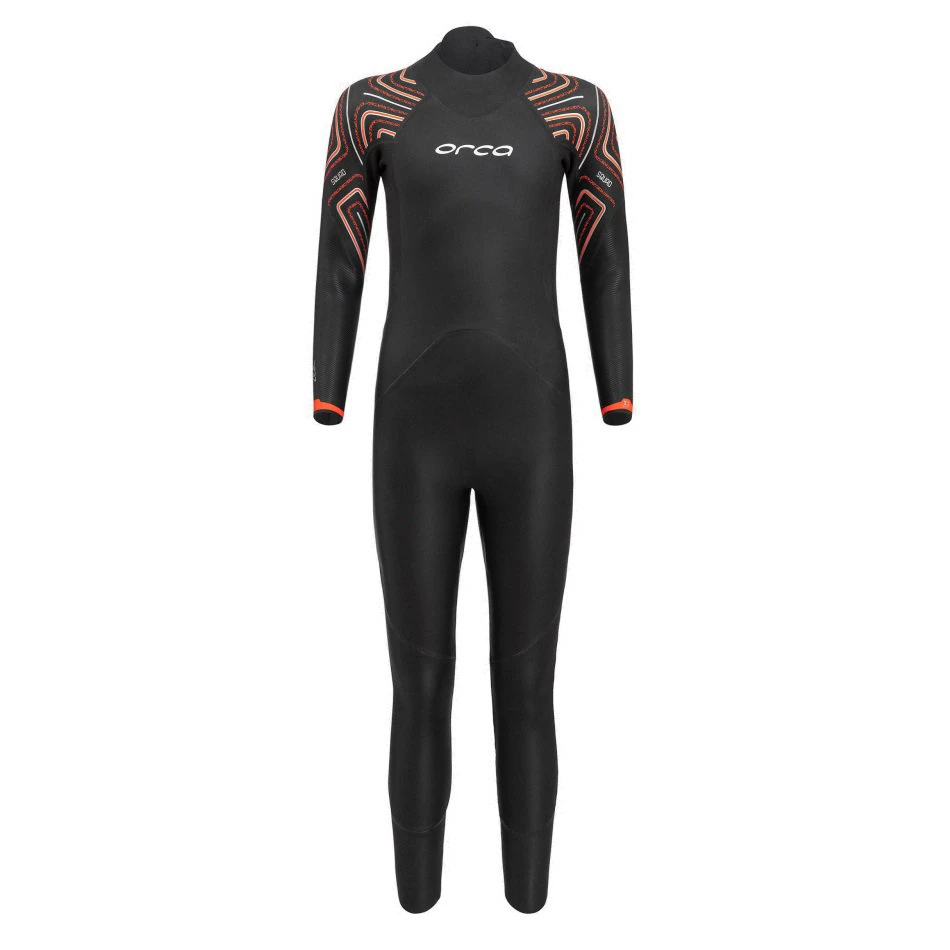 Orca - costum neopren ape deschise pentru copii Junior OpenWater Zeal Squad wetsuit - negru dungi portocalii - 59187