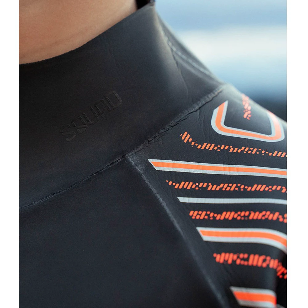 7. Orca - costum neopren ape deschise pentru copii Junior OpenWater Zeal Squad wetsuit - negru dungi portocalii