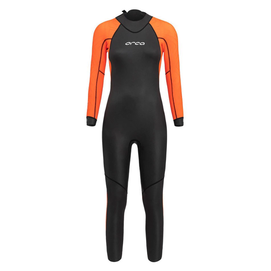 1. Orca - costum neopren ape deschise pentru femei vizibilitate sporita W Vitalis OpenWater HI VIS wetsuit - negru portocaliu