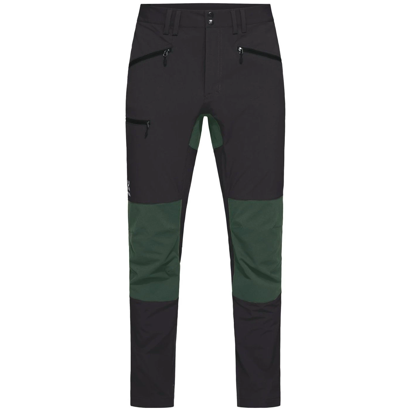 1. Haglofs - Pantaloni drumetie barbati Mid Slim Pant - negru verde padure