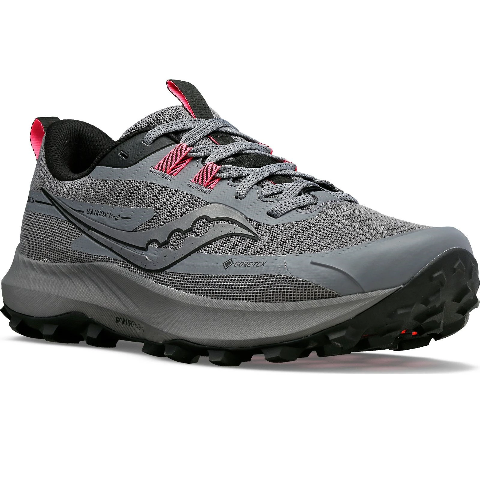 5. Saucony - pantofi alergare pentru femei Peregrine 13 GTX - gri Gravel negru