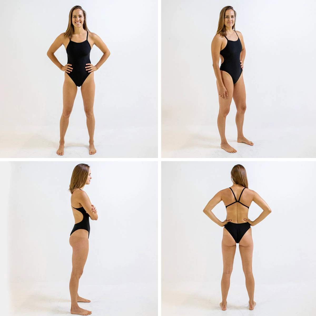 5. Finis - costum de baie intreg Openback Solid Color - visiniu mov Cabernet