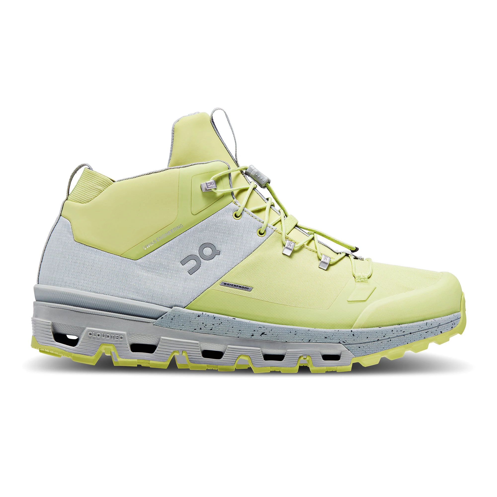 1. On Cloudtrax Waterproof - ghete sport pentru barbati - galben deschis Zest gri Glaciar