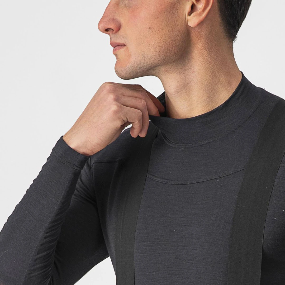 3. Castelli - bluza corp ciclism maneca lunga Bandito Wool LS base layer - negru