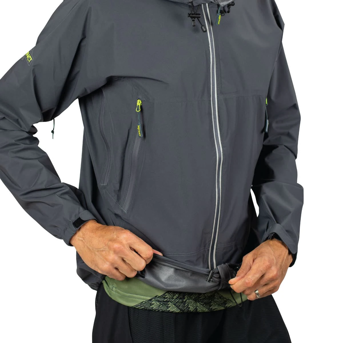 6. Instinct - Jacheta impermeabila unisex Ultra Rain Shell - gri antracit