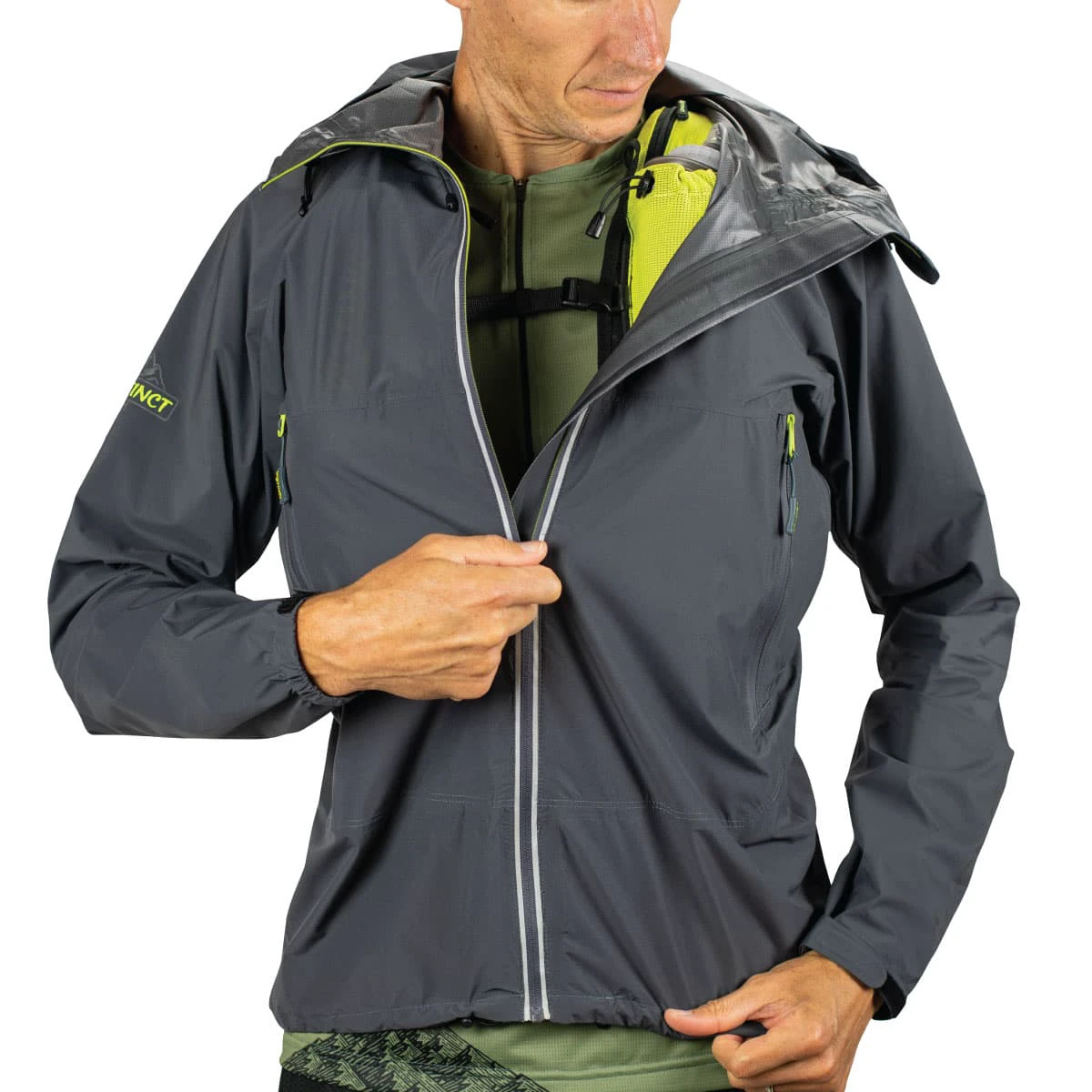 12. Instinct - Jacheta impermeabila unisex Ultra Rain Shell - gri antracit