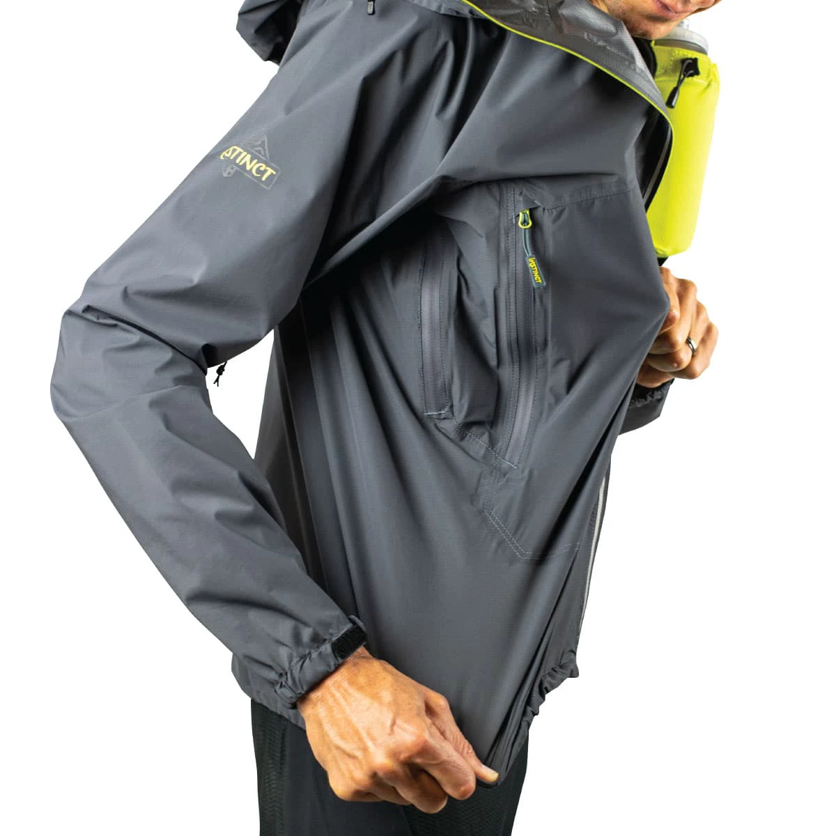 8. Instinct - Jacheta impermeabila unisex Ultra Rain Shell - gri antracit