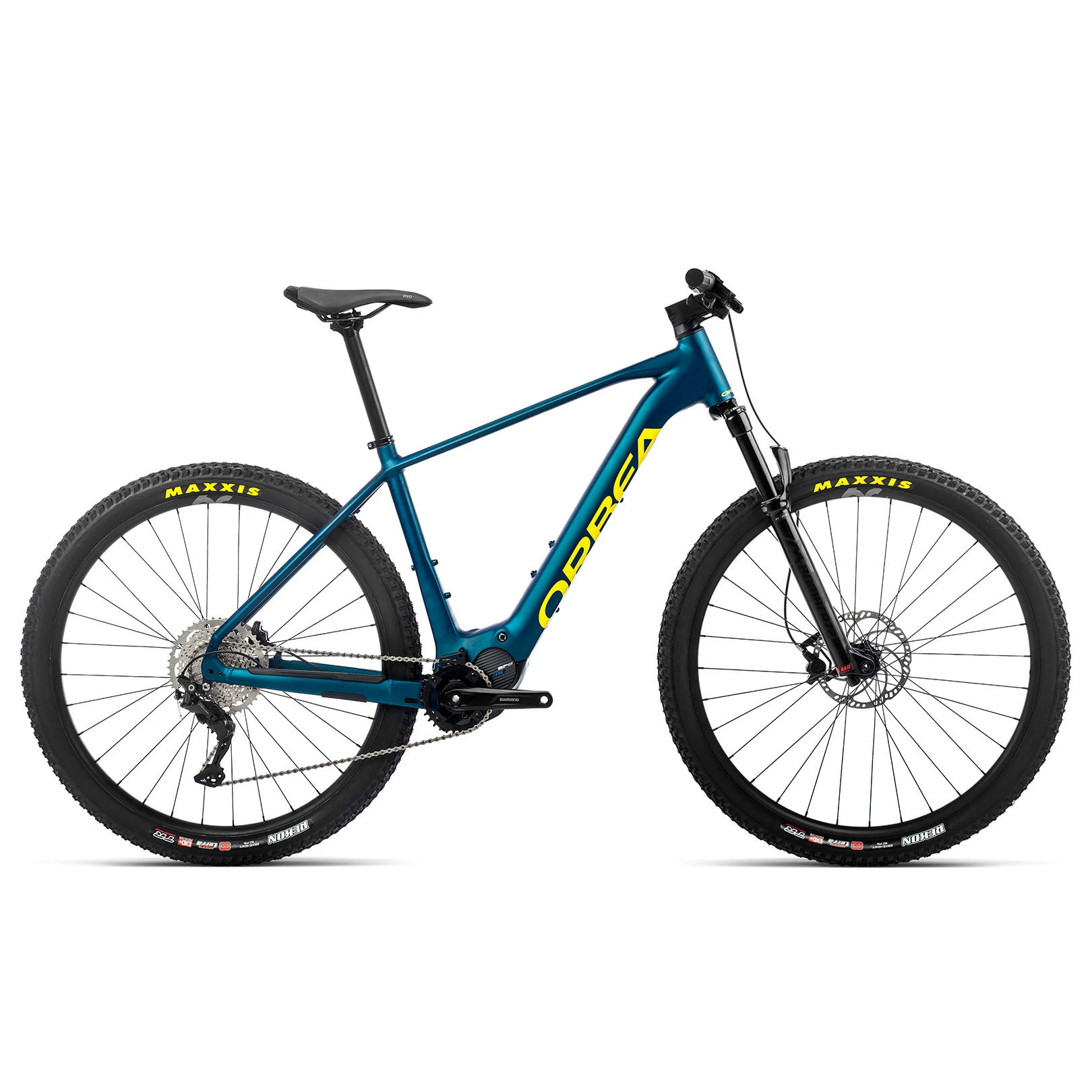 1. Orbea Urrun 30 - bicicleta electrica MTB - albastru galben