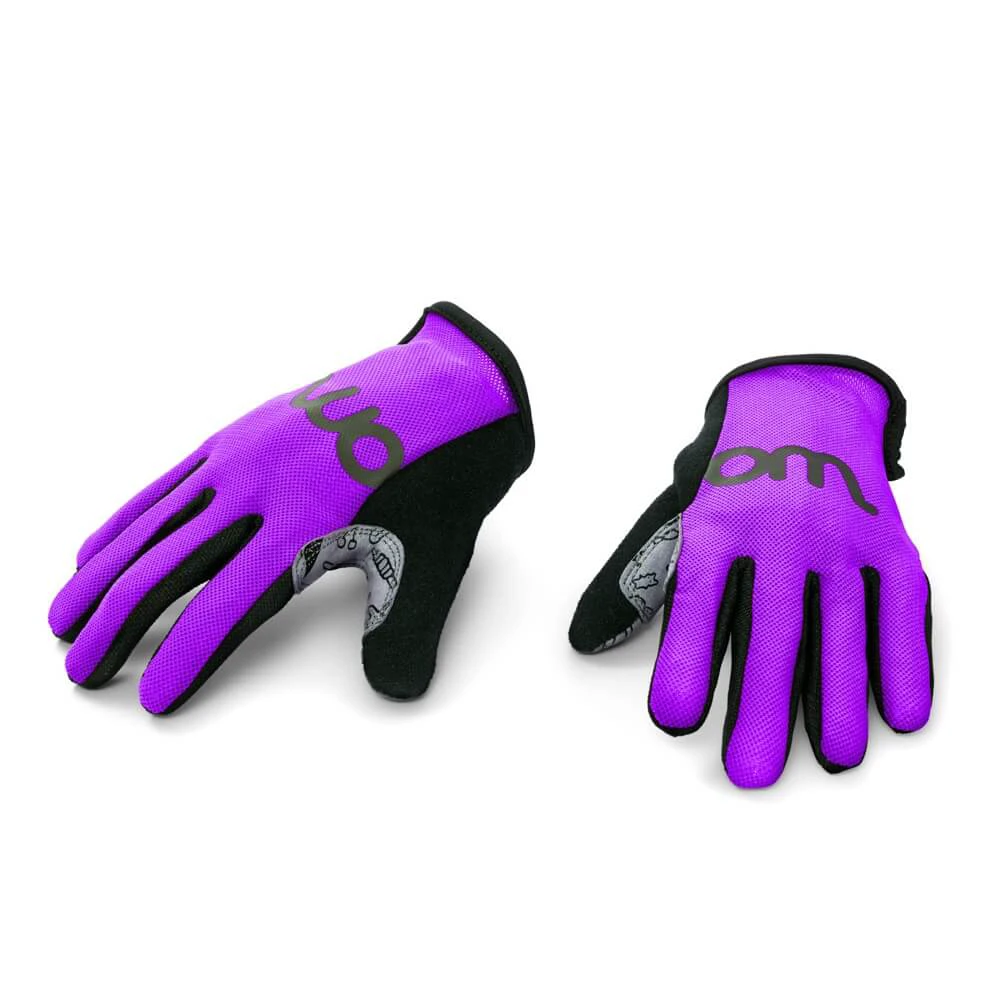 4. Woom - manusi ciclism copii tens bike gloves - mov negru gri