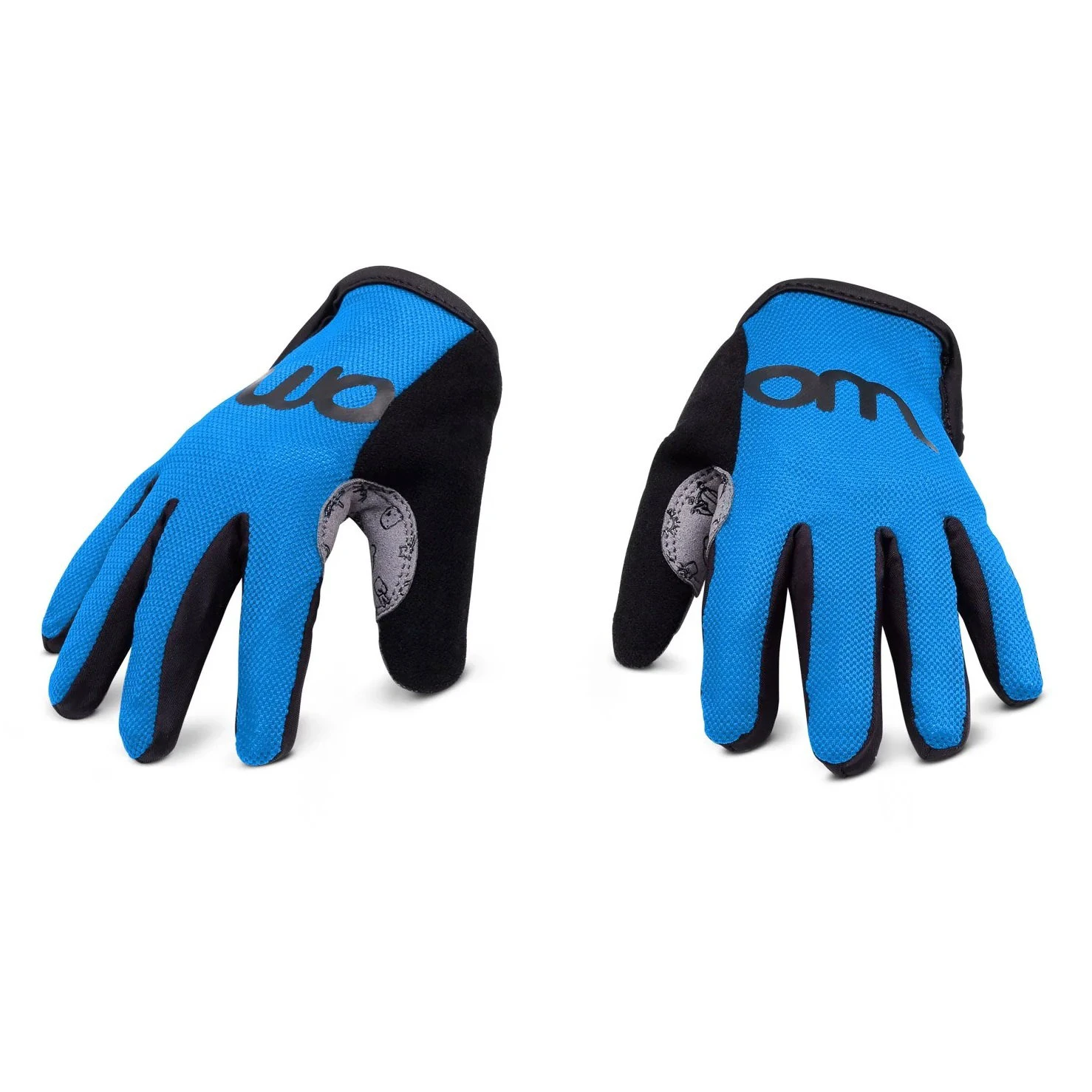 1. Woom - manusi ciclism copii tens bike gloves - albastru negru gri