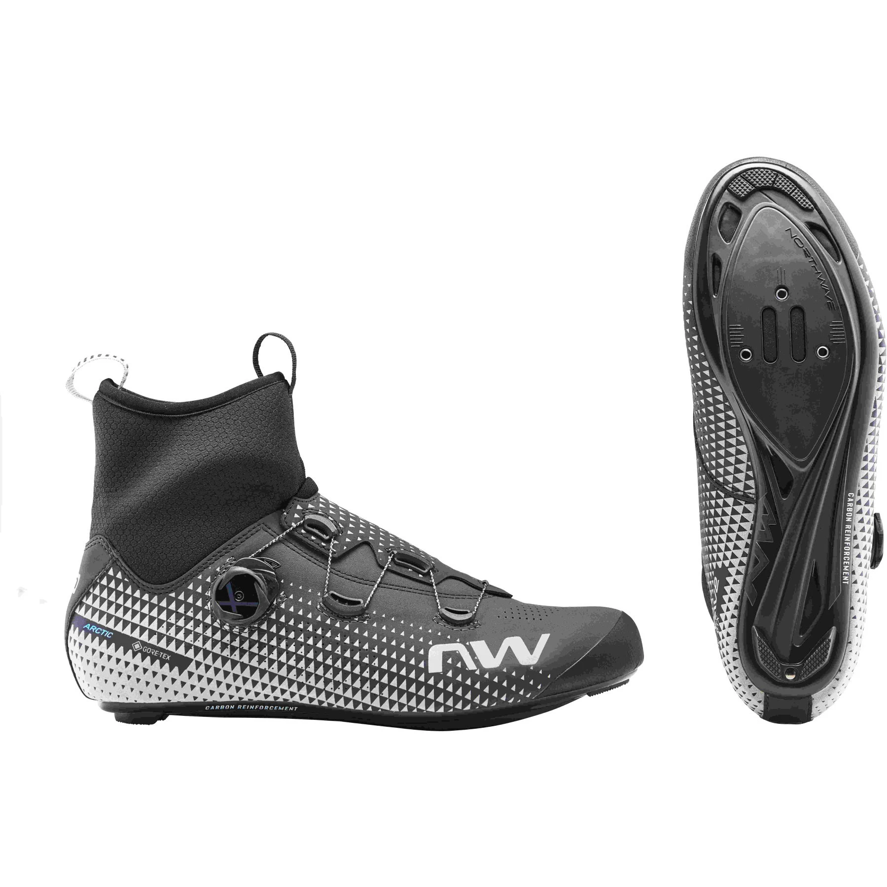 3. Northwave - pantofi pentru ciclism Sosea de iarna Celsius R Artic GTX - negru gri reflectorizant