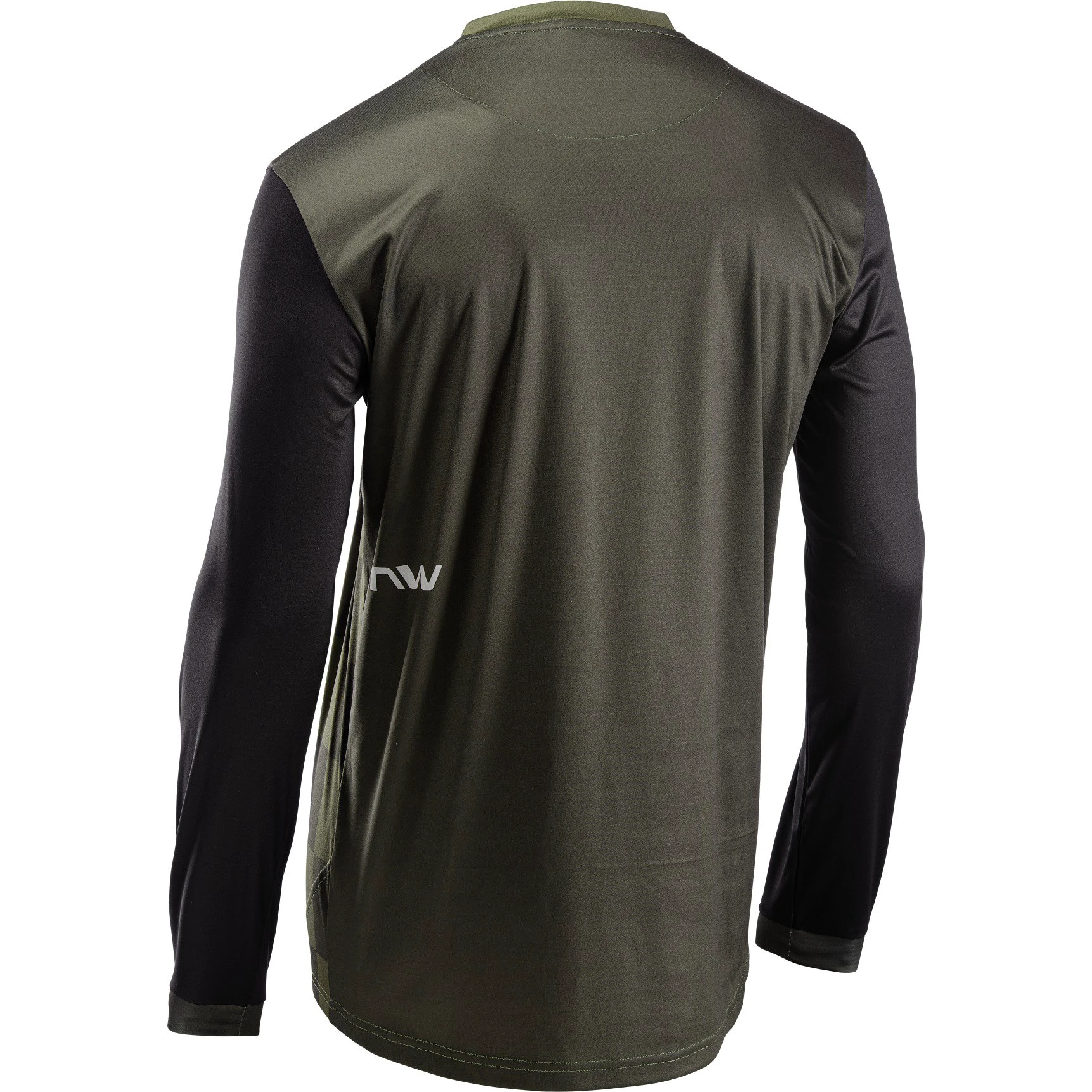 2. Northwave - bluza ciclism pentru barbati maneca lunga sharp jersey verde army negru