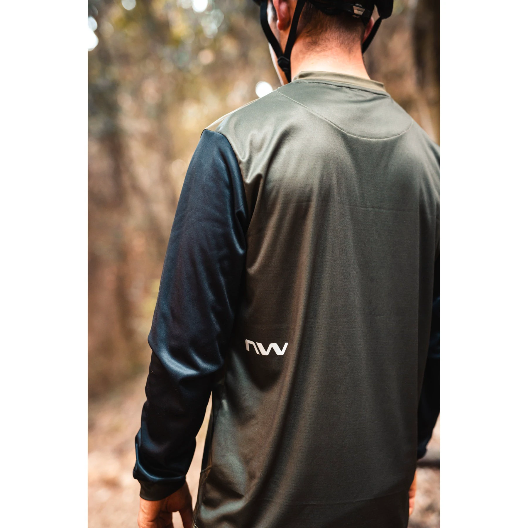 4. Northwave - bluza ciclism pentru barbati maneca lunga sharp jersey verde army negru