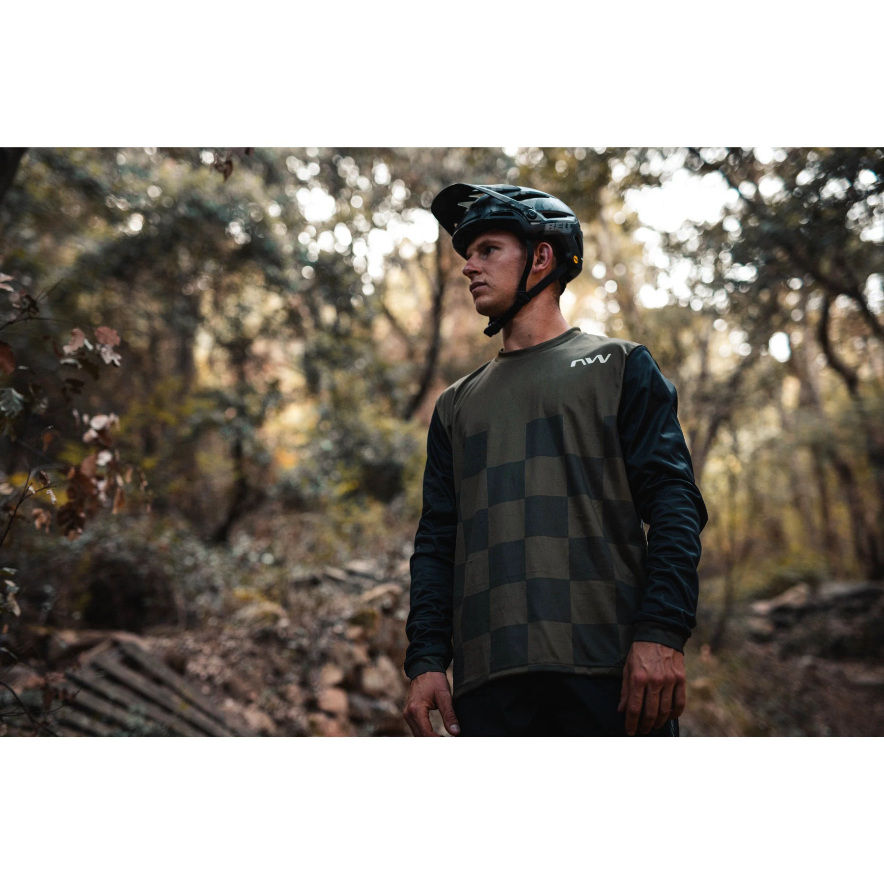8. Northwave - bluza ciclism pentru barbati maneca lunga sharp jersey verde army negru