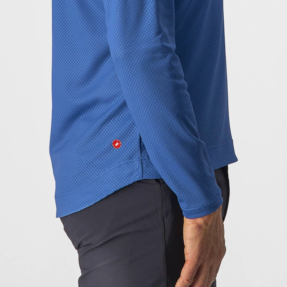 4. Castelli - tricou ciclism pentru barbati, maneca lunga Trail Tech LS Tee jersey - albastru electric negru