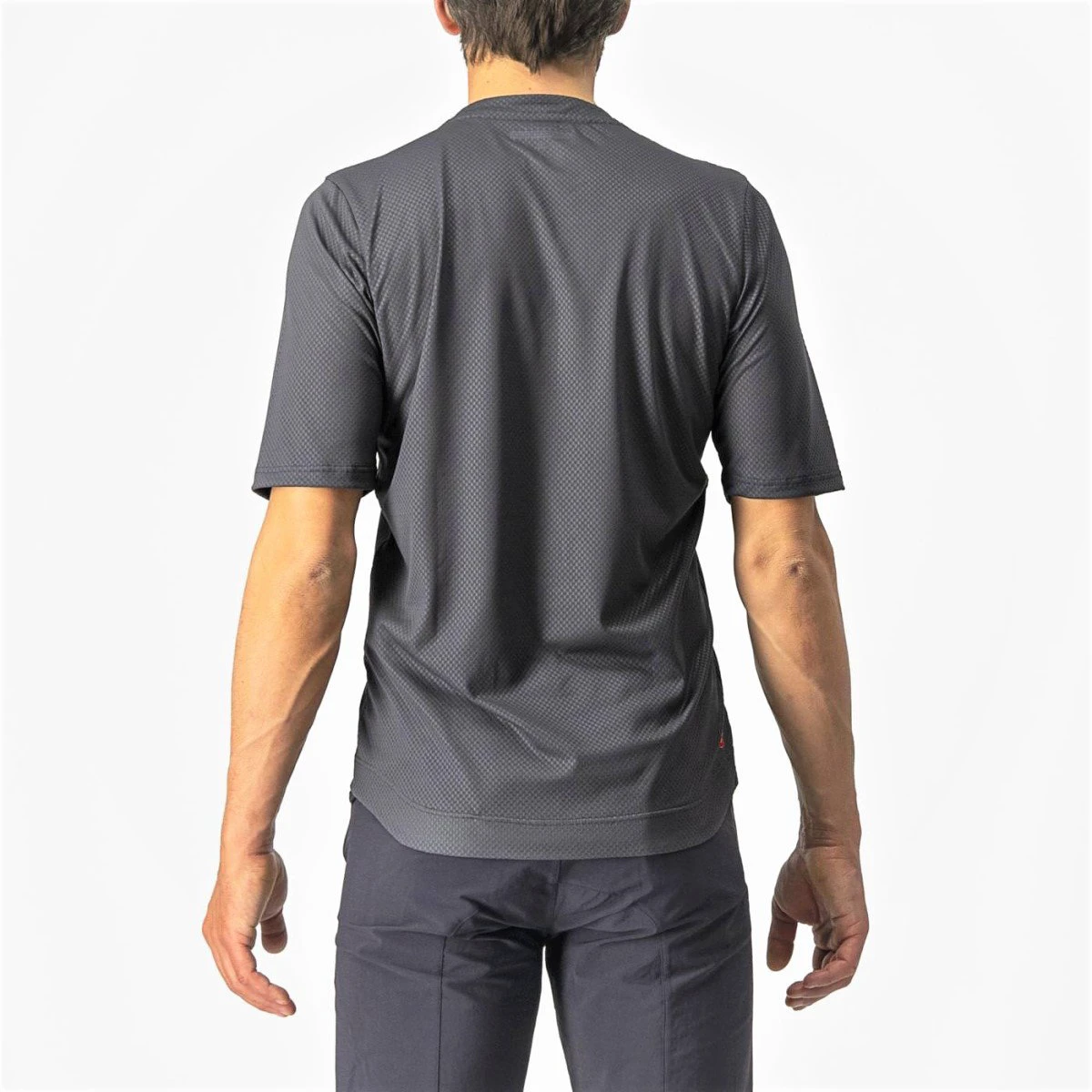 2. Castelli - tricou ciclism pentru barbati, maneca scurta Trail tech tee - antracit galben fluo