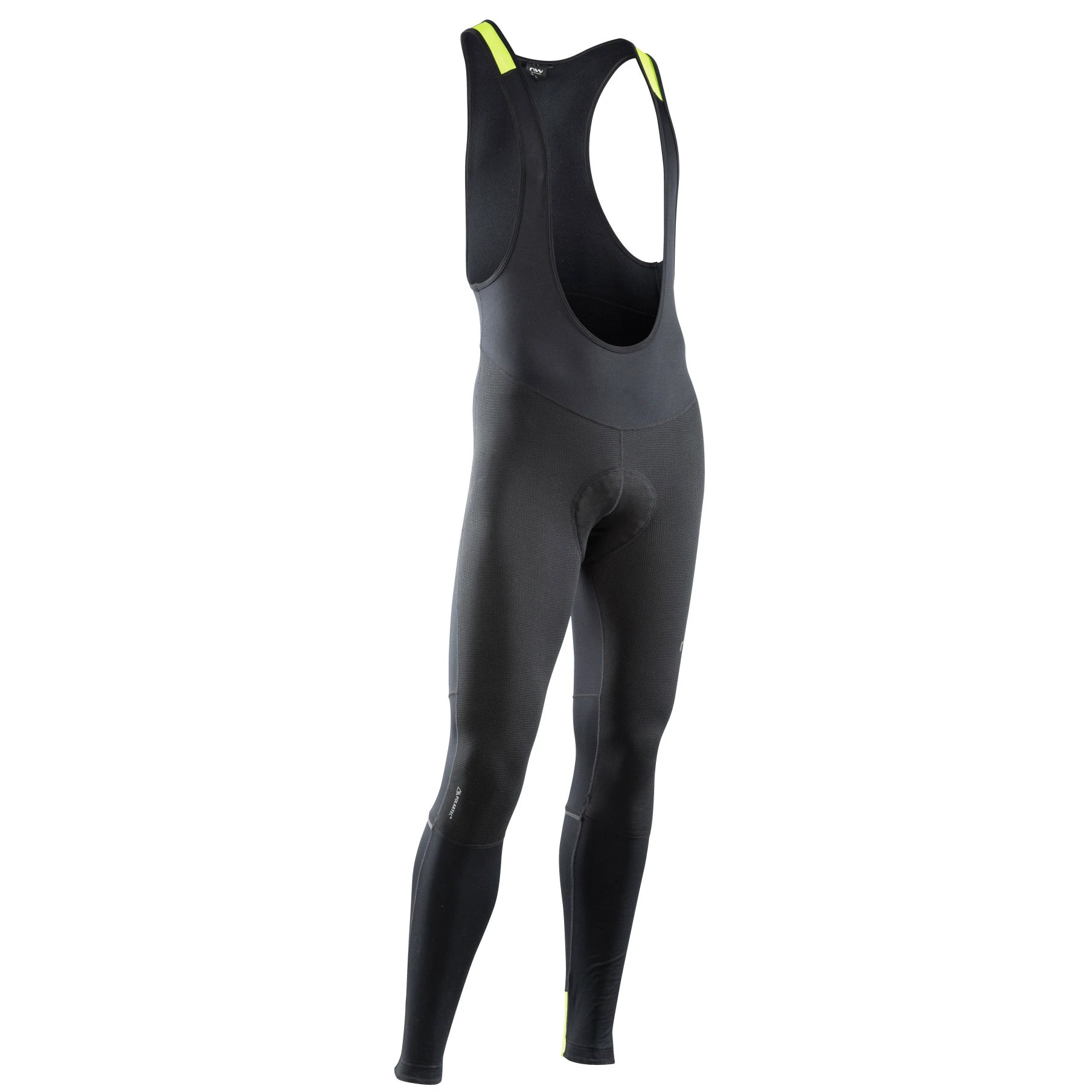 1. Northwave - pantaloni lungi ciclism iarna sau vreme rece pentru barbati cu bretele Fast Polar Bibtights - negru galben fluo