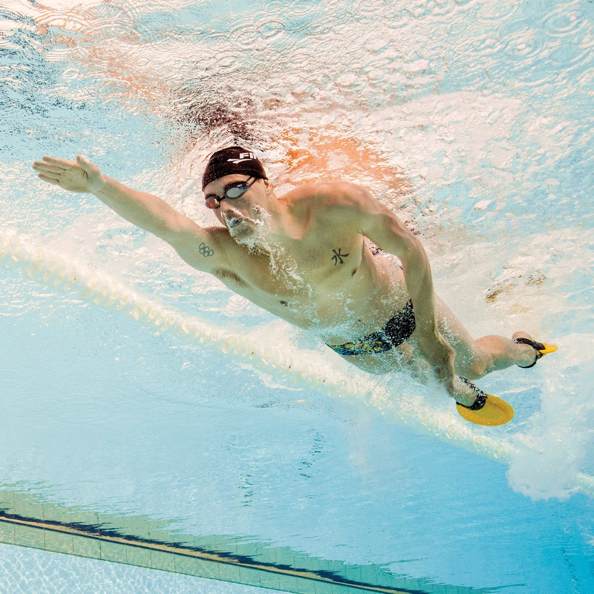8. Finis - labe inot pentru adulti Positive Drive - galben negru