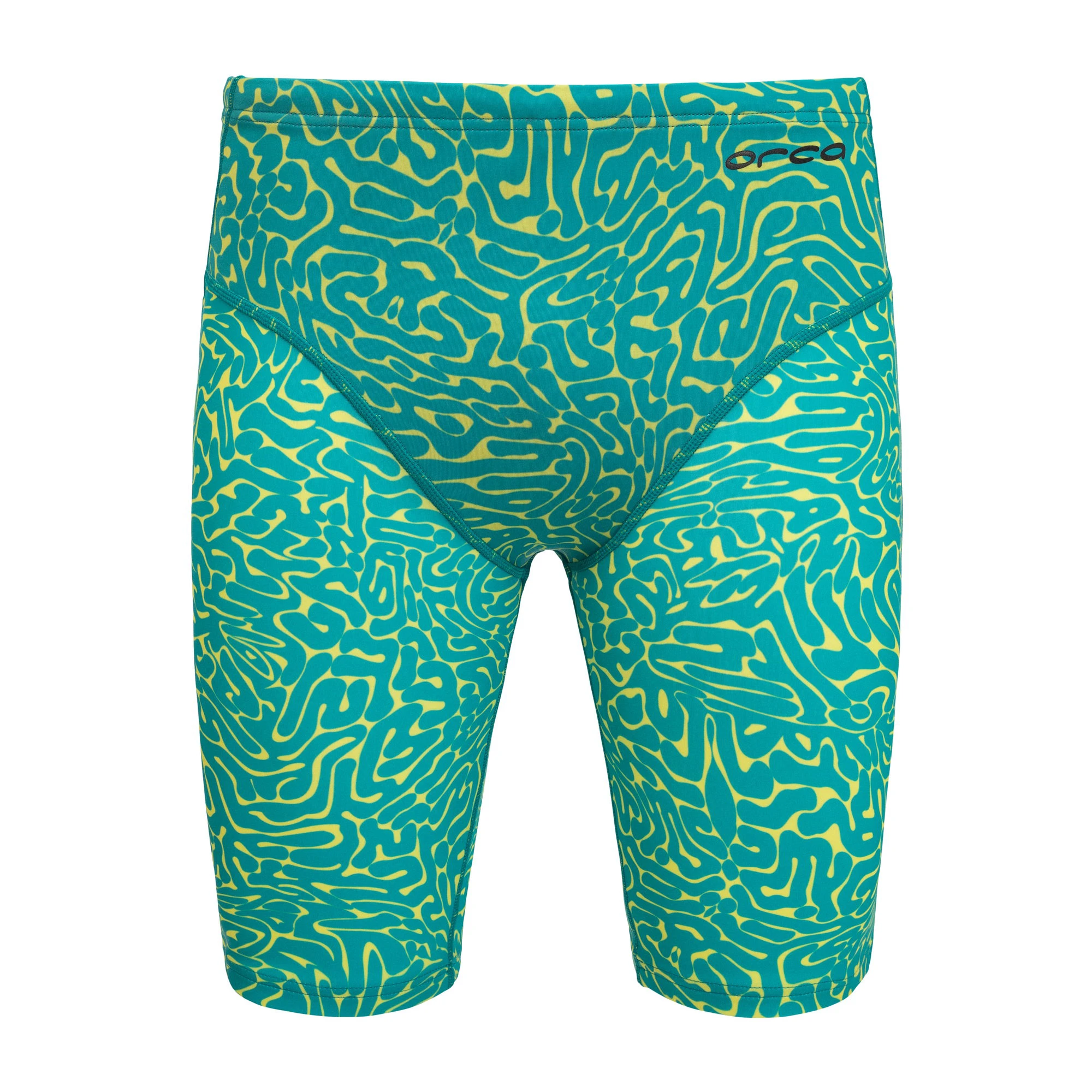 Orca - costum inot pentru barbati tip jammer - verde turcoaz galben - 59819