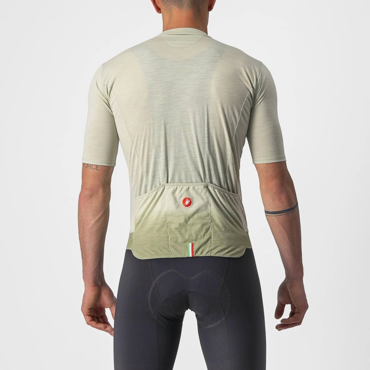 2. Castelli - tricou pentru ciclism cu maneca scurta Essenza Jersey - alb verde deschis desert
