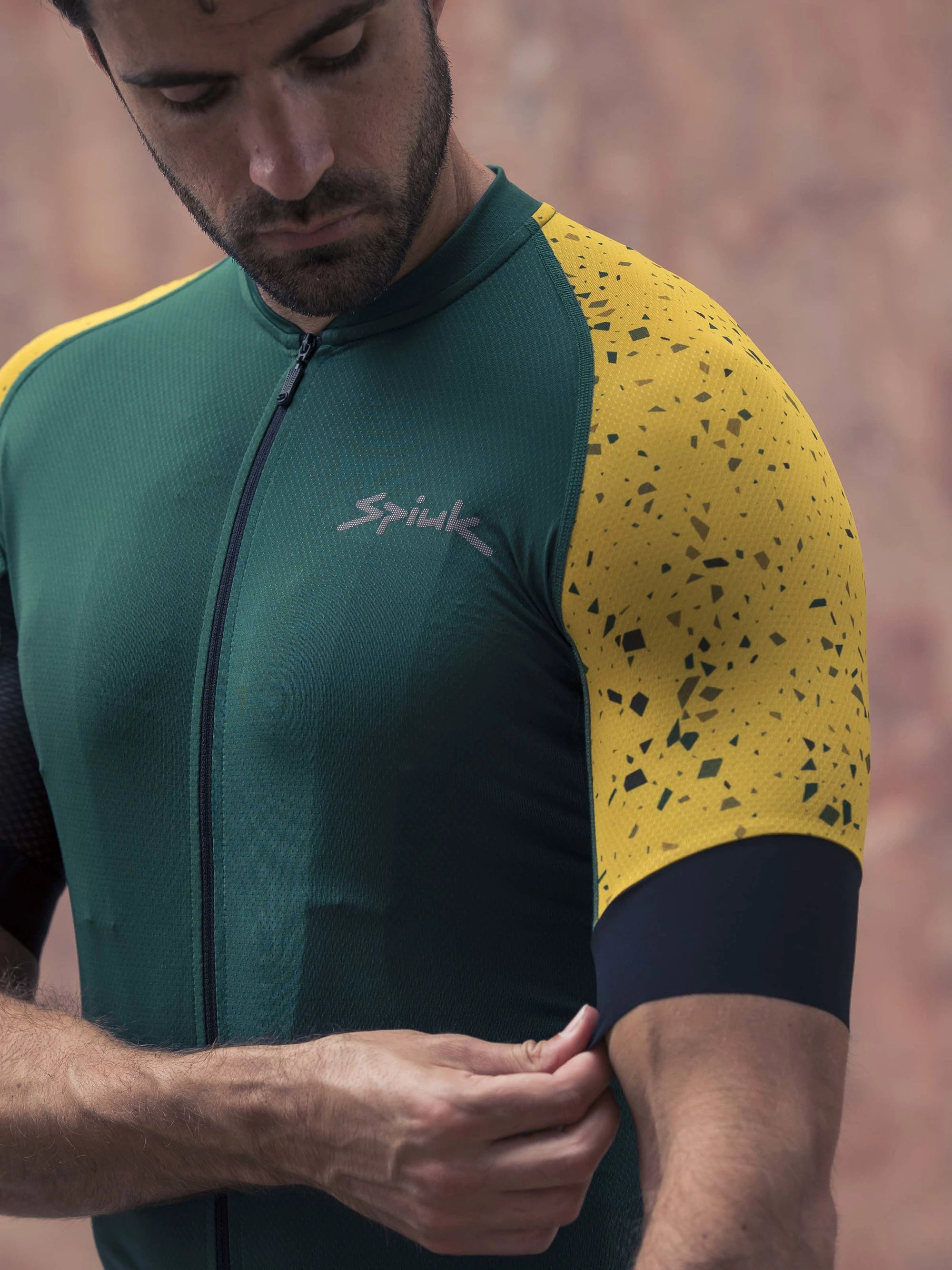 4. Spiuk - Tricou ciclism maneca scurta Helios SS jersey - verde galben