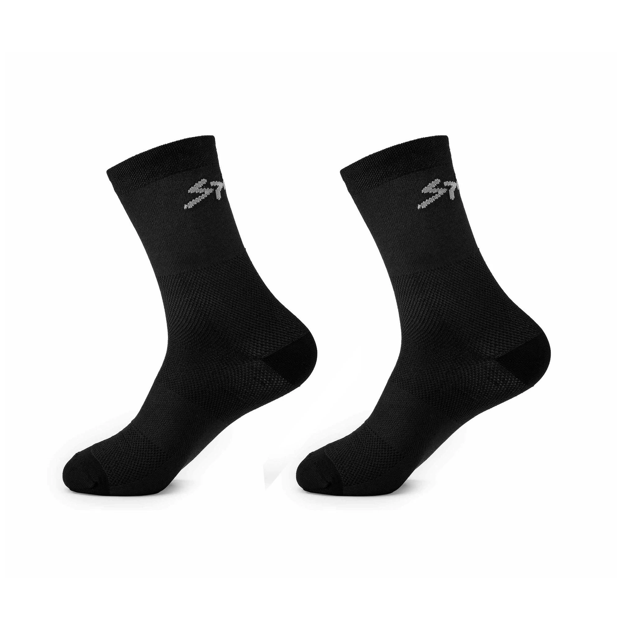 1. Spiuk - Set sosete ciclism medii ANATOMIC medium long 2 socks pack - negru