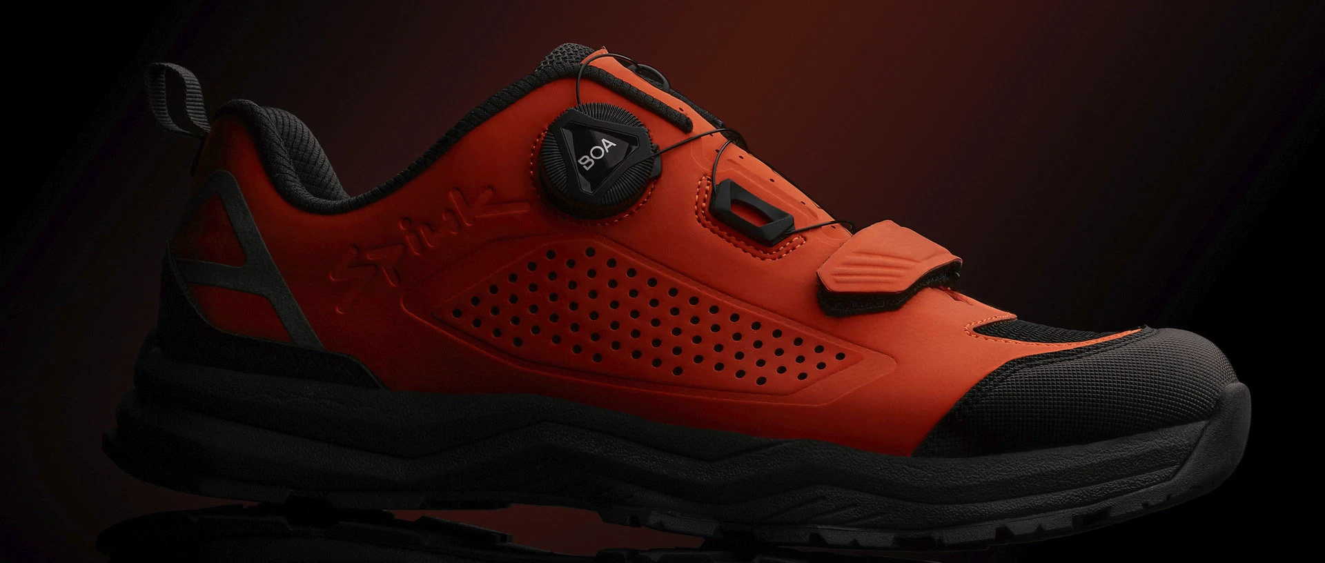 5. Spiuk - Pantofi ciclism MTB AMARA shoes - portocaliu intens scarlet negru