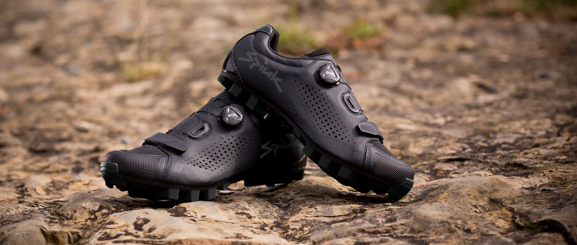 4. Spiuk - Pantofi ciclism MTB MONDIE shoes - gri lucios negru