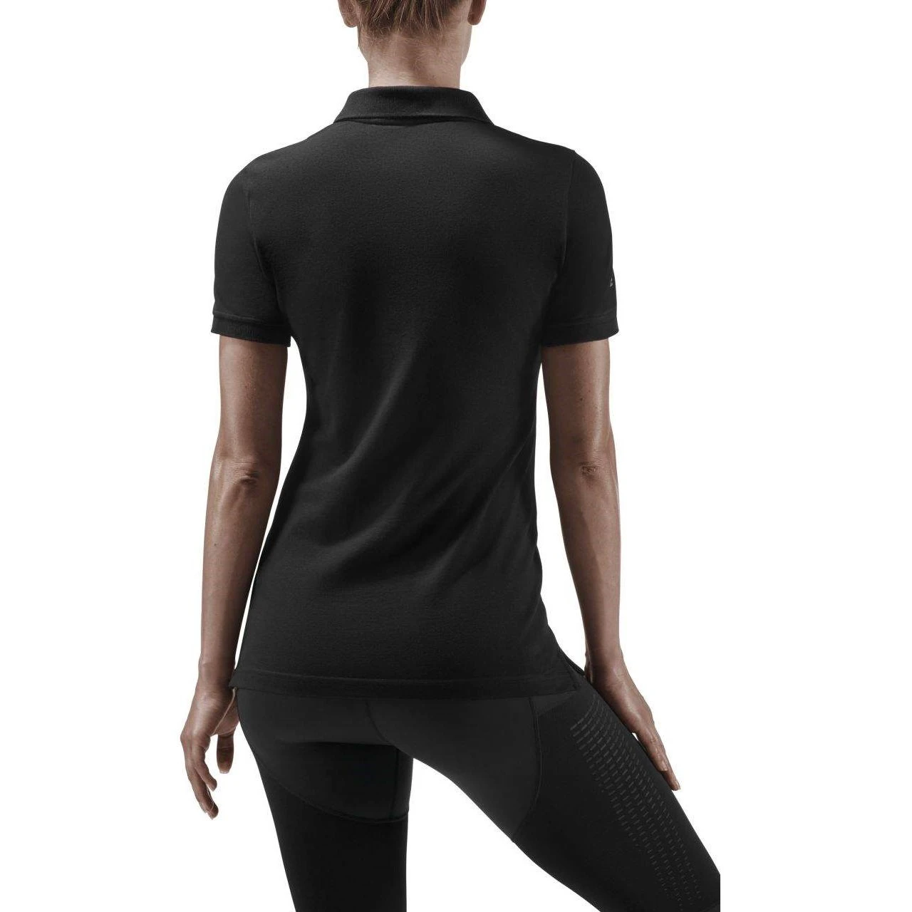 3. CEP - tricou sport tip polo cu maneci scurte pentru femei brand polo Shirt - negru verde lime