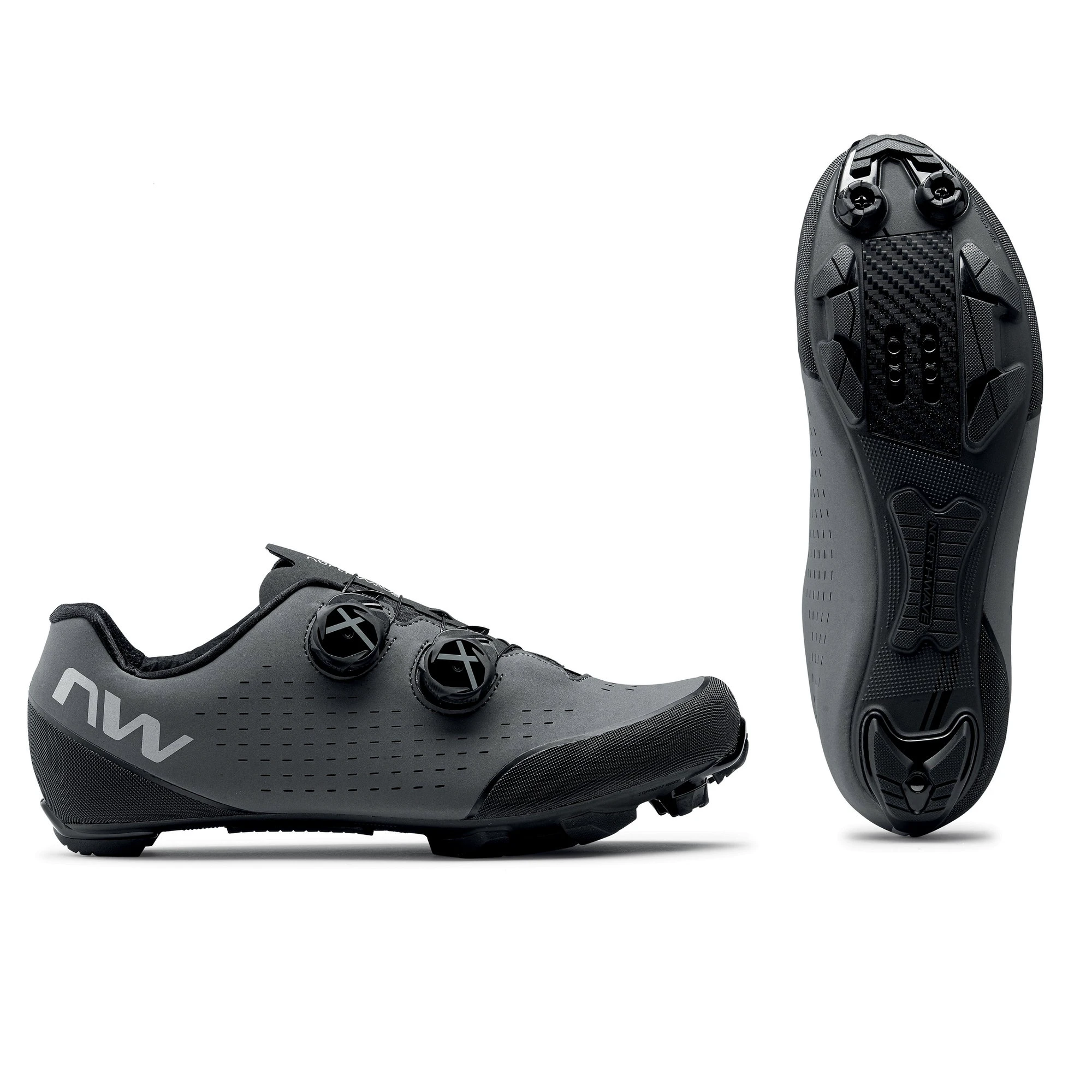 3. Northwave Rebel 3 - pantofi pentru ciclism MTB - gri antracit negru