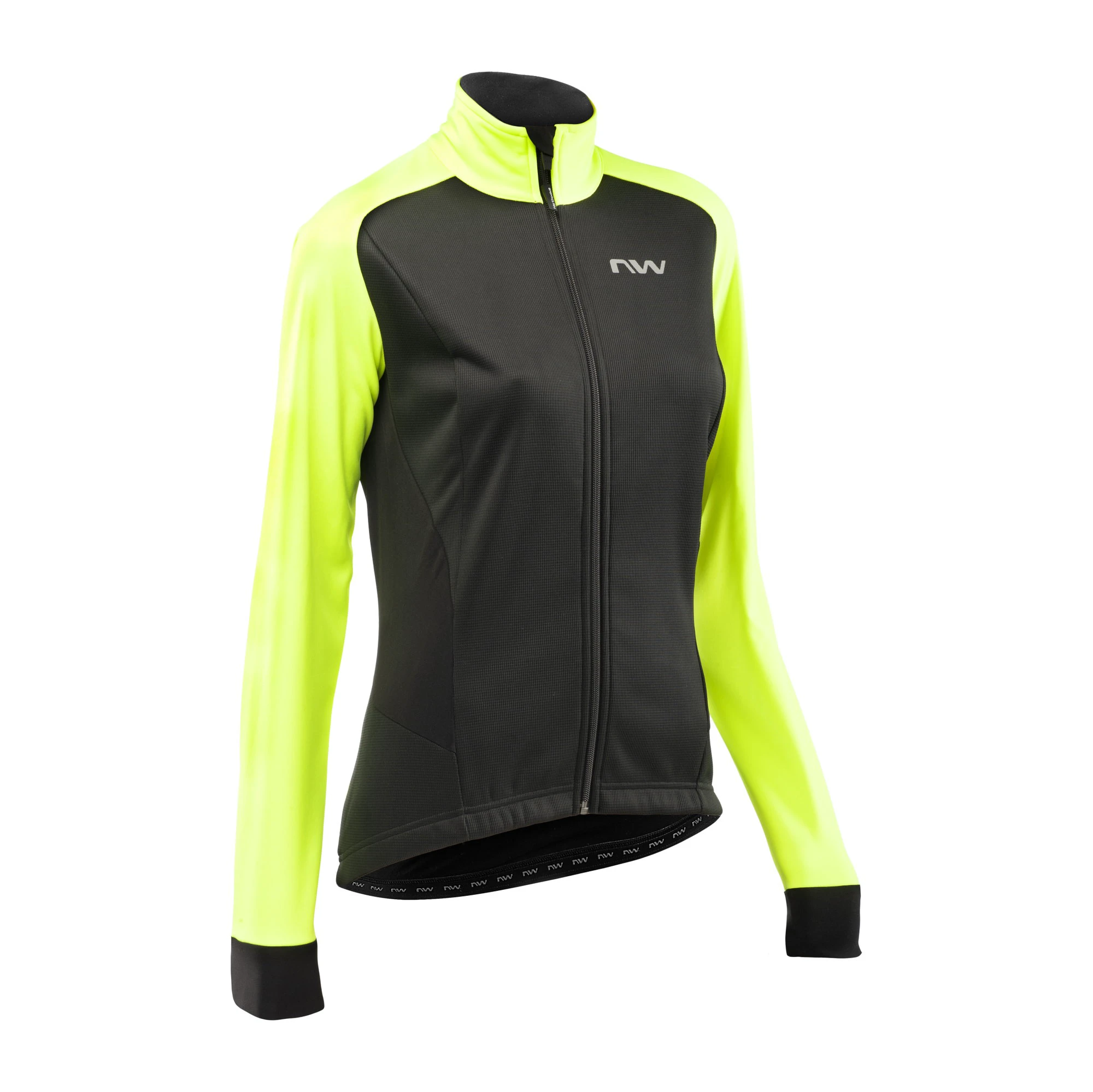 1. Northwave - jachetă ciclism iarnă Reload SP pentru femei (Selective Protection) - negru galben fluo