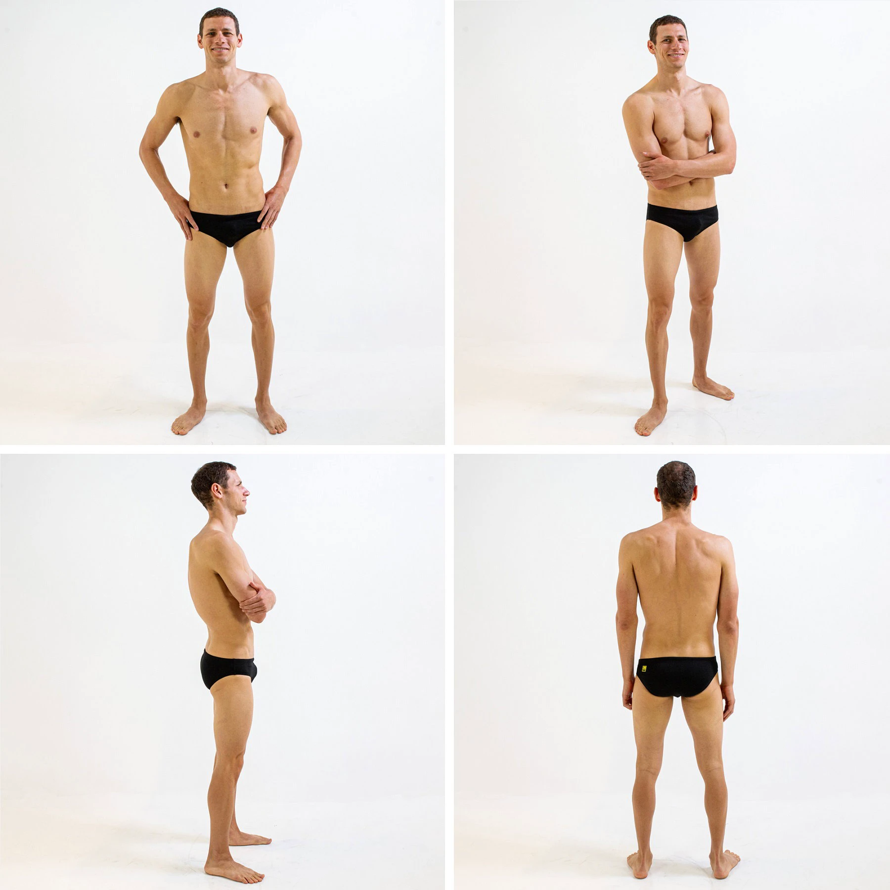 2. Finis - Slip inot barbati - Brief Solid - negru