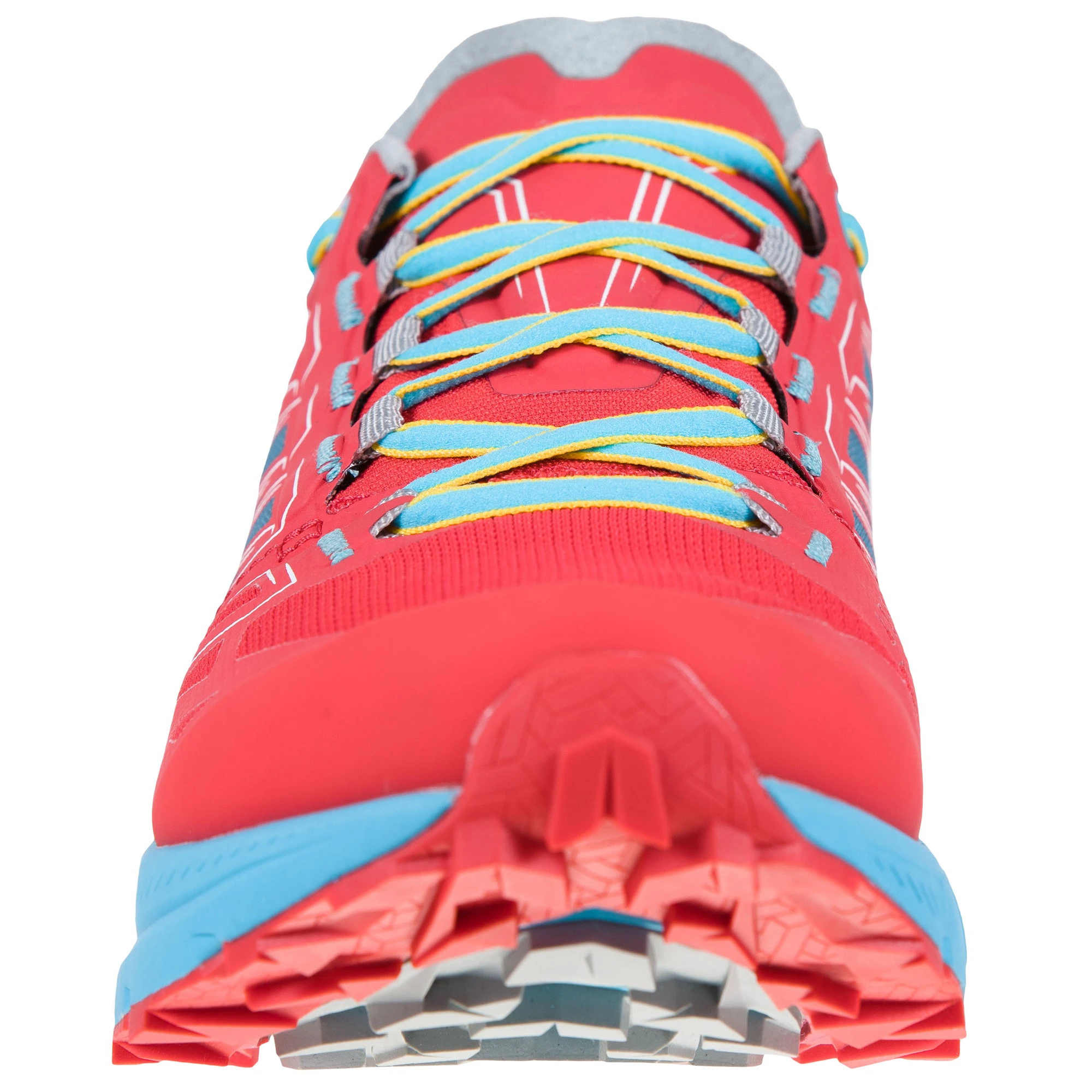 5. La Sportiva - Jackal pantofi alergare montana pentru femei - albastru Malibu roz Hibiscus