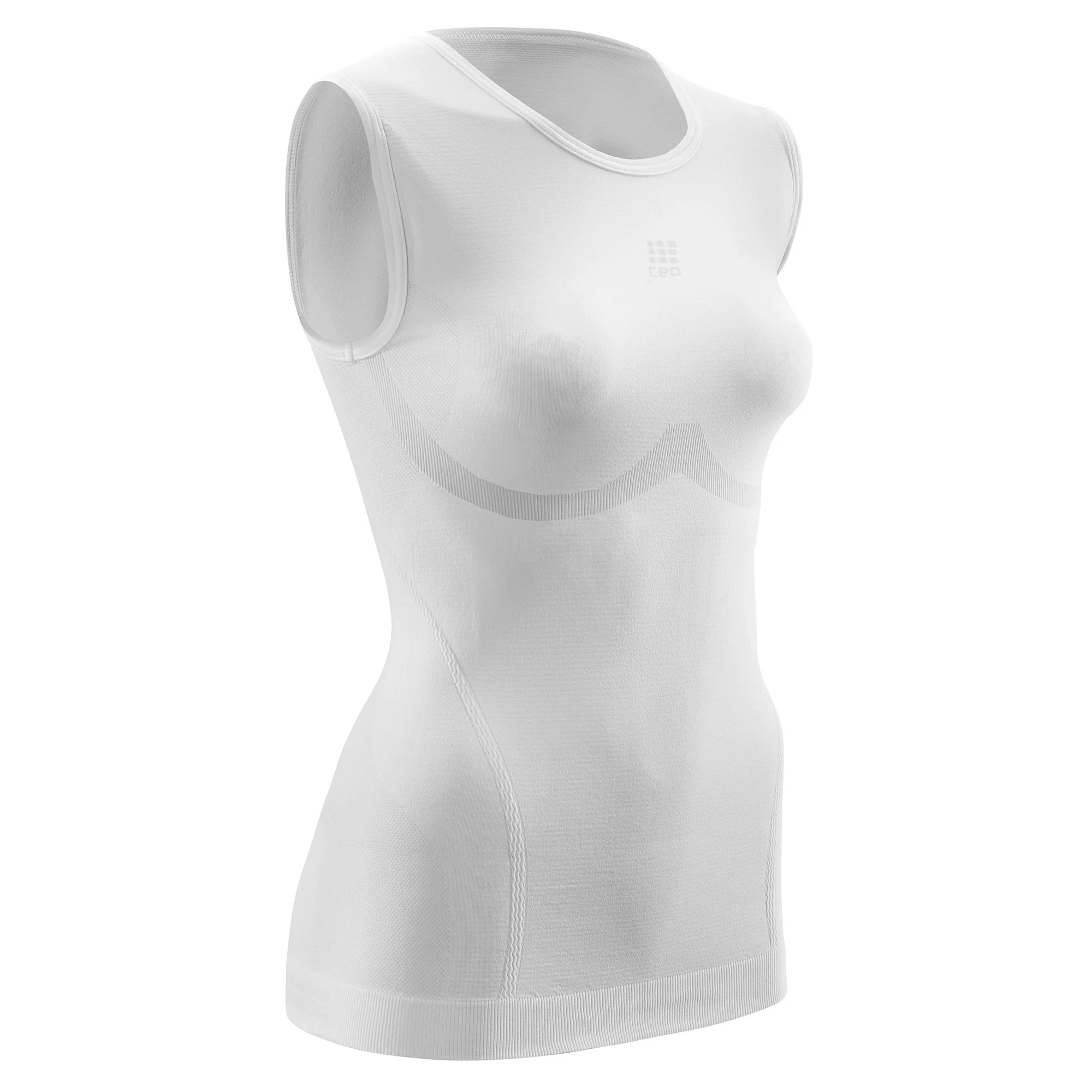 1. CEP - Tricou de compresie ultralight W fara maneci - alb