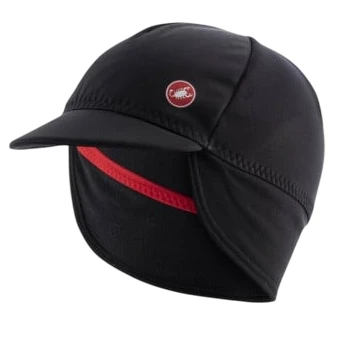 1. Castelli - sapca ciclism iarna sau vreme rece Estremo WS - negru rosu