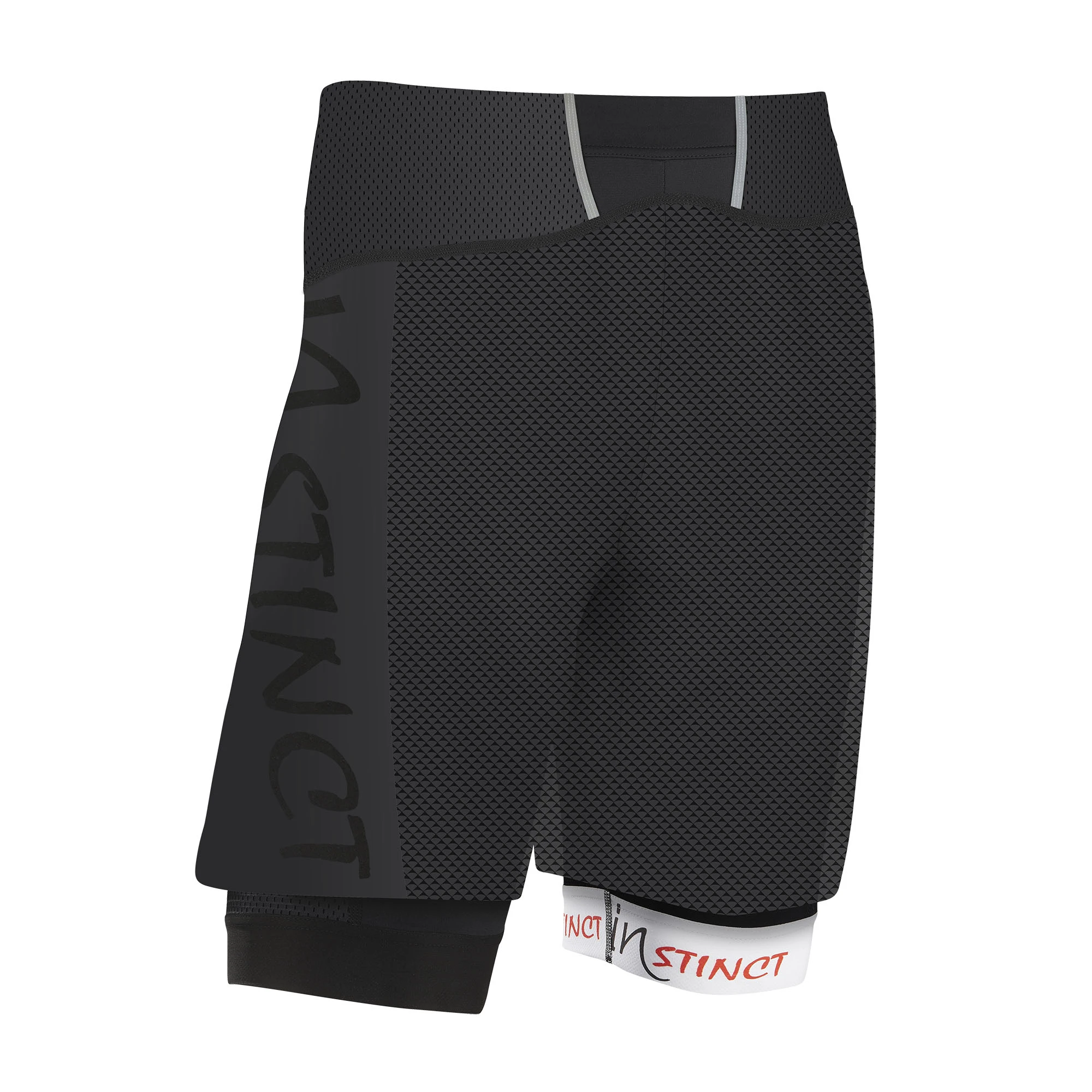 1. Instinct - Trail Short Ultra Race - 2-in-1 unisex - negru