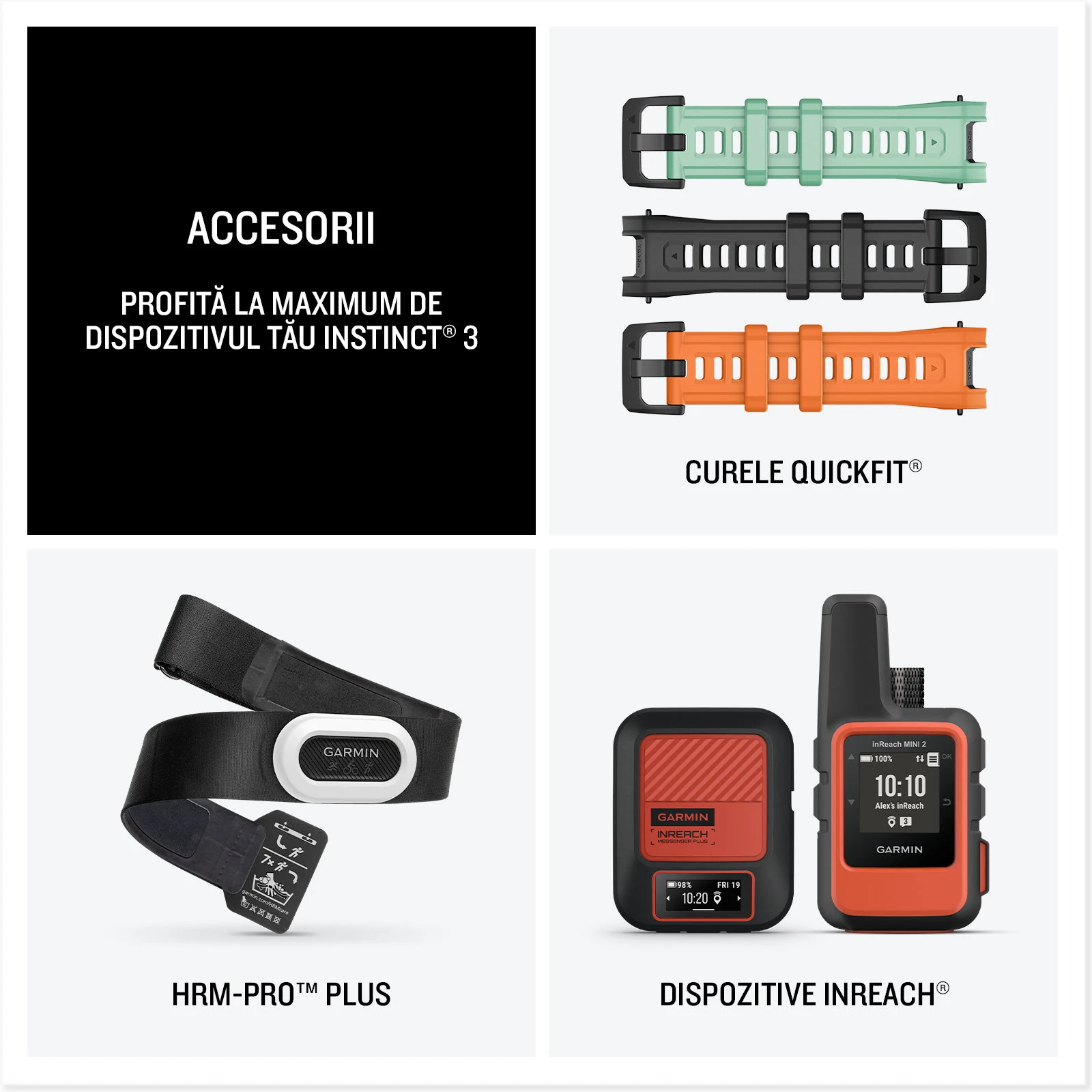 12. Garmin INSTINCT 3 - 45 mm AMOLED negru - smartwatch robust cu GPS