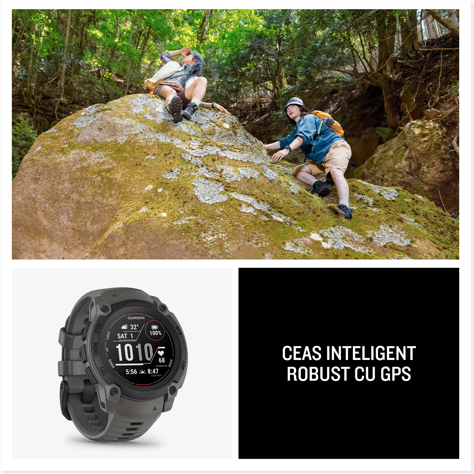 16. Garmin INSTINCT E - 40 mm negru - smartwatch robust cu GPS