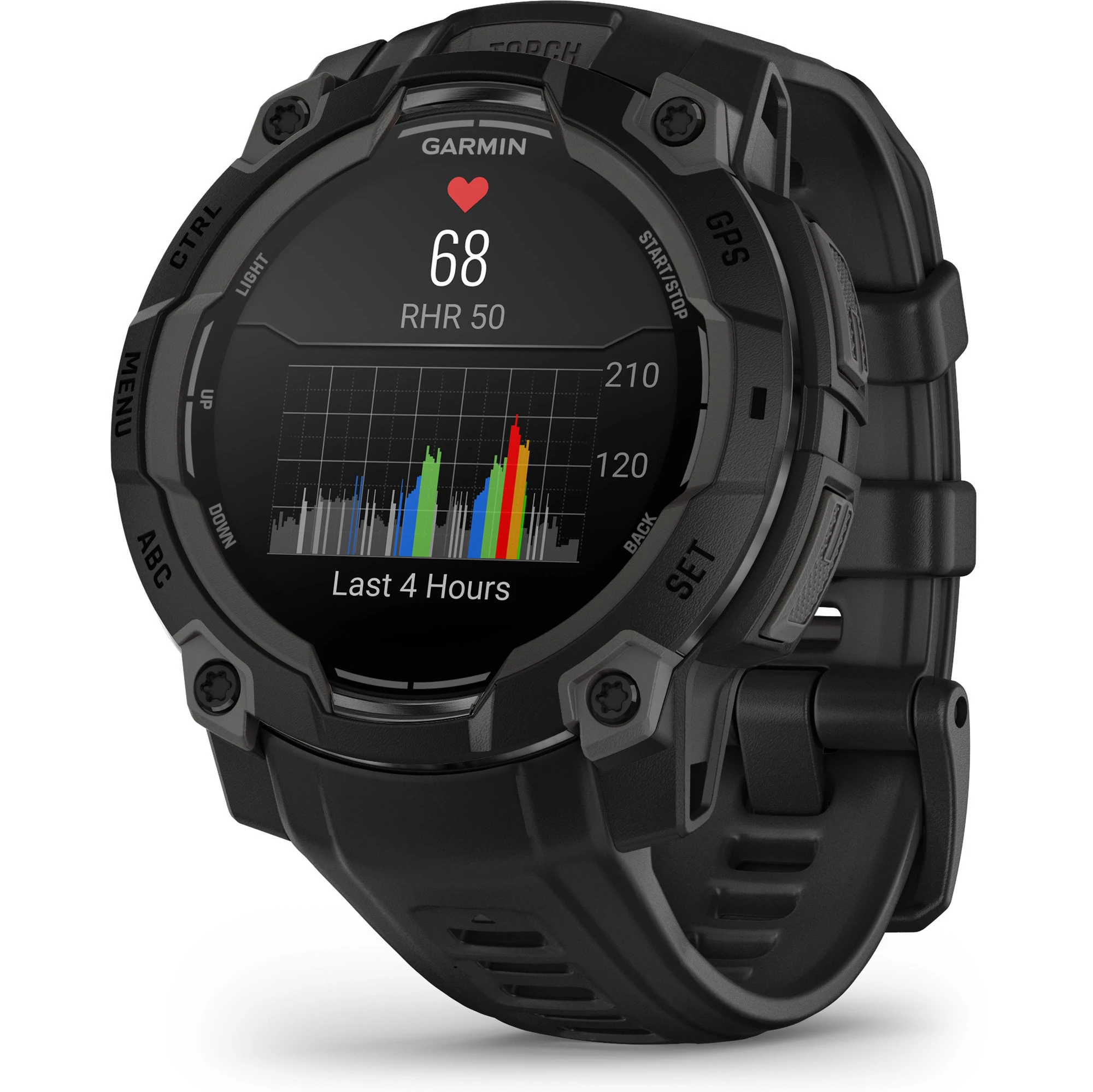 3. Garmin INSTINCT 3 - 45 mm AMOLED negru - smartwatch robust cu GPS