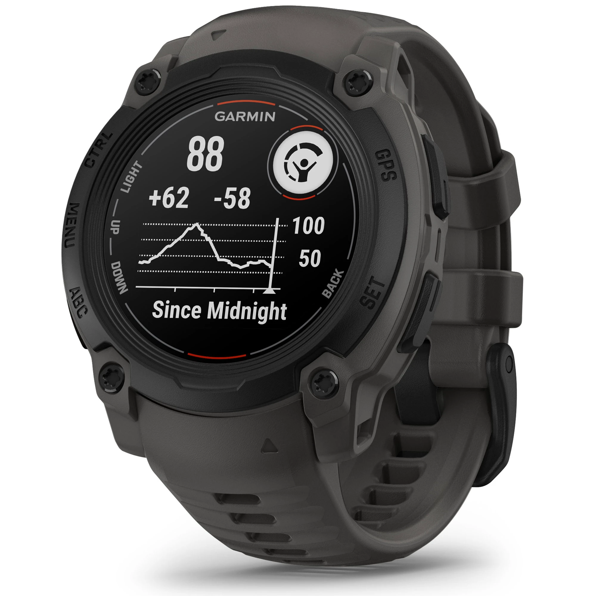 3. Garmin INSTINCT E - 40 mm negru - smartwatch robust cu GPS
