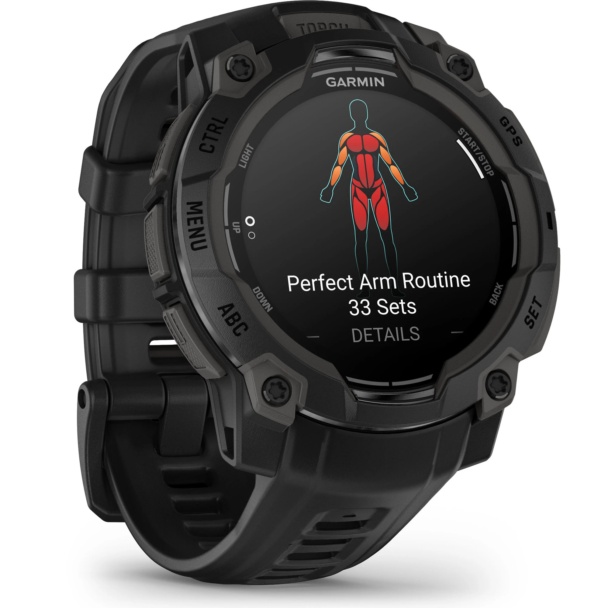 4. Garmin INSTINCT 3 - 45 mm AMOLED negru - smartwatch robust cu GPS