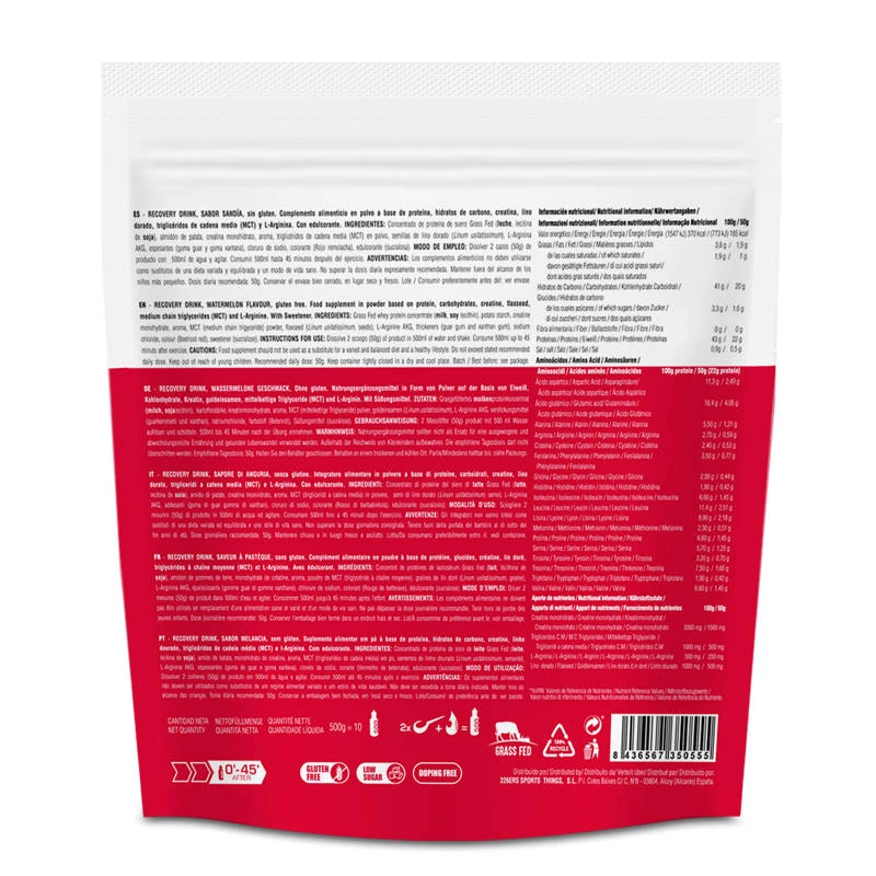 3. 226ers - plic pudra recuperare cu proteine - recovery drink - watermelon - 500gr