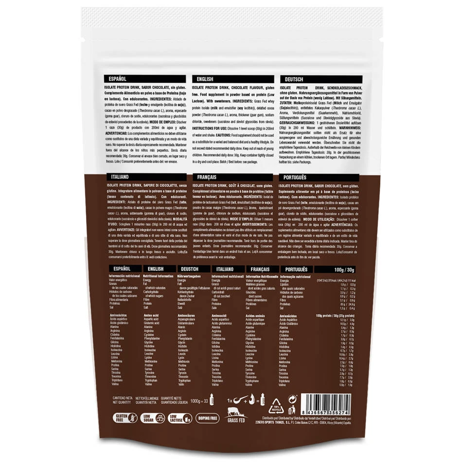 3. 226ers - plic pudra proteica - isolate protein - ciocolata - 1kg