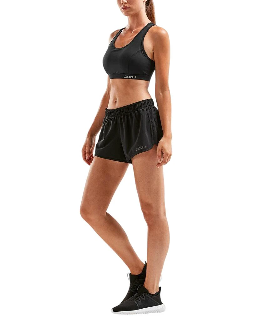 1. 2XU - Pantaloni scurti de alergare pentru femei GHST 3" Stretch Woven Short - negru