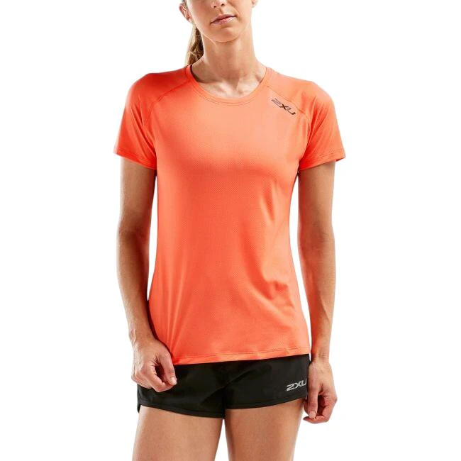 1. 2XU - Tricou tehnic maneca scurta femei GHST short sleeve tee - portocaliu sorbet